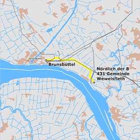 Trassenverlauf der Abschnitts Brunsbüttel – Wewelsfleth des BBPlG-Vorhabens 3 Trassenverlauf der Abschnitts Brunsbüttel – Wewelsfleth des BBPlG-Vorhabens 3