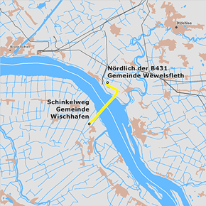 Trassenverlauf der Abschnitts Wewelsfleth – Wischhafen des BBPlG-Vorhabens 3 Trassenverlauf der Abschnitts Wewelsfleth – Wischhafen des BBPlG-Vorhabens 3