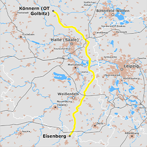 möglicher Trassenverlauf des Abschnitts Sachsen-Anhalt Süd / Thüringen Nord des BBPlG-Vorhabens 5 möglicher Trassenverlauf des Abschnitts Sachsen-Anhalt Süd / Thüringen Nord des BBPlG-Vorhabens 5