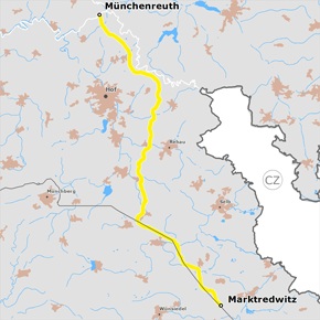 Trassenverlauf des Abschnitts Münchenreuth – Marktredwitz des BBPlG-Vorhabens 5 Trassenverlauf des Abschnitts Münchenreuth – Marktredwitz des BBPlG-Vorhabens 5