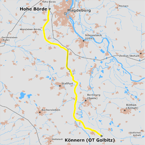 Trassenverlauf des Abschnitts Sachsen-Anhalt Nord des BBPlG-Vorhabens 5a Trassenverlauf des Abschnitts Sachsen-Anhalt Nord des BBPlG-Vorhabens 5a
