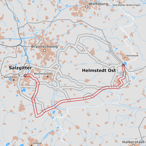 möglicher Trassenverlauf des Abschnitts Helmstedt Ost – Salzgitter des BBPlG-Vorhabens 10 möglicher Trassenverlauf des Abschnitts Helmstedt Ost – Salzgitter des BBPlG-Vorhabens 10