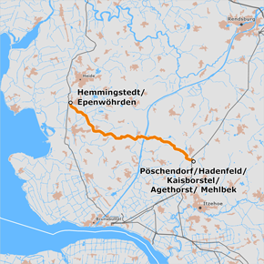 Vorschlagstrasse des Bestandteils Hemmingstedt / Epenwöhrden – Pöschendorf / Hadenfeld / Kaisborstel / Agethorst / Mehlbek (BBPlG-Vorhaben 81c) Vorschlagstrasse des Bestandteils Hemmingstedt / Epenwöhrden – Pöschendorf / Hadenfeld / Kaisborstel / Agethorst / Mehlbek (BBPlG-Vorhaben 81c)